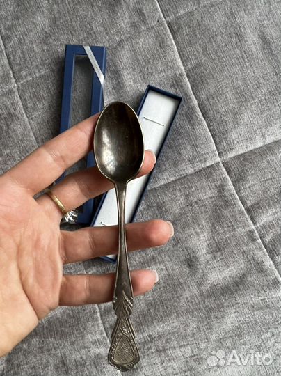 Ложка чайная серебро новая