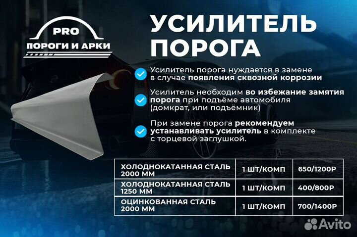 Ремонтные пороги Chery Bonus (A13)