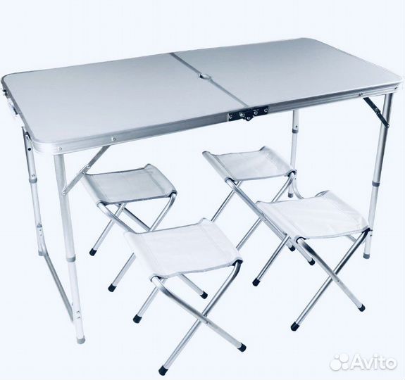 Складной туристический стол со стульями
