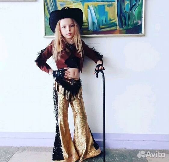 Ковбойский костюм для танцев, для девочки