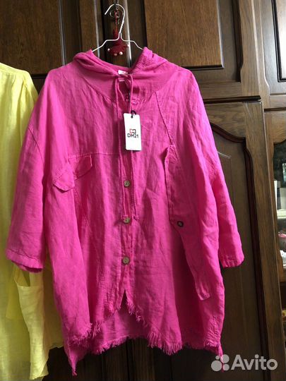 Новые Блузоны накидки лен Италия 52-56