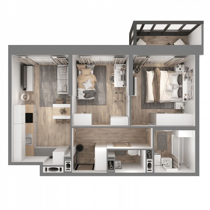 2-к. квартира, 50,5 м², 11/23 эт.
