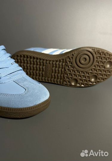 Кроссовки Adidas Samba Blue Люкс