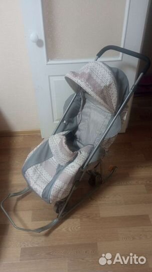 Коляска- санки на больших колесах