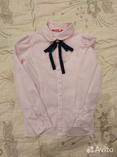 Рубашка/ блузка школьная 128 134 для девочек