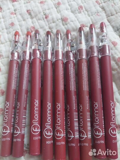 Косметические карандаши для губ Flormar с точилкой
