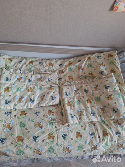 Набор в детскую кроватку балдахин бортики