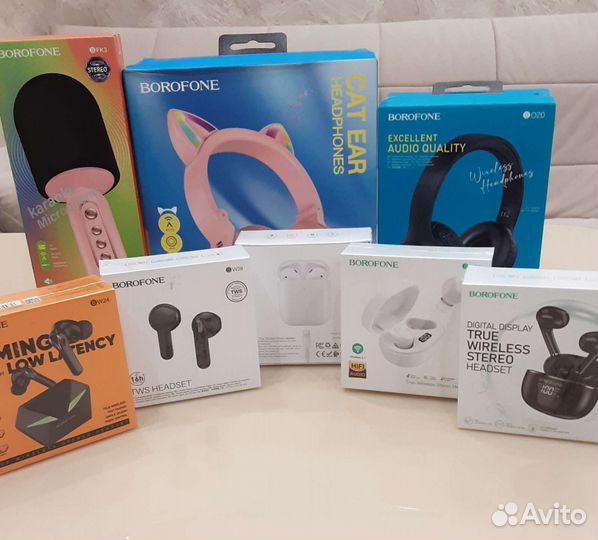 Беспроводные наушники, колонки, PowerBank Borofon