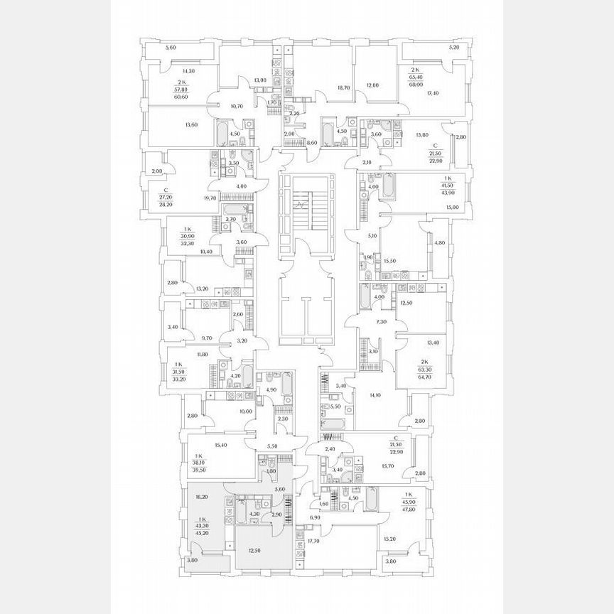 1-к. квартира, 45 м², 3/13 эт.