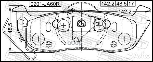 Колодки задние nissan armada TA60/infiniti QX56