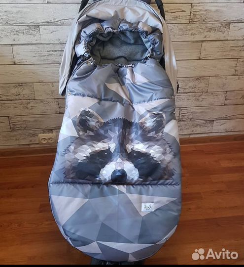 Зимний конверт в коляску, санки aukakids