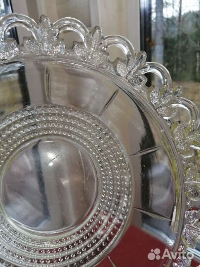 Салатник ажурный ваза для фруктов сухарница стекло