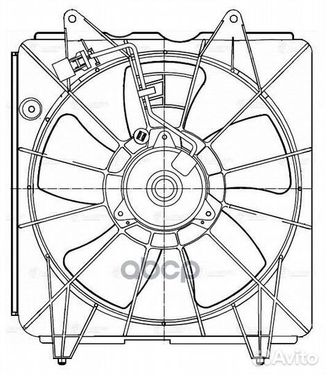 Вентилятор кондиционера с кожухом honda CR-V II