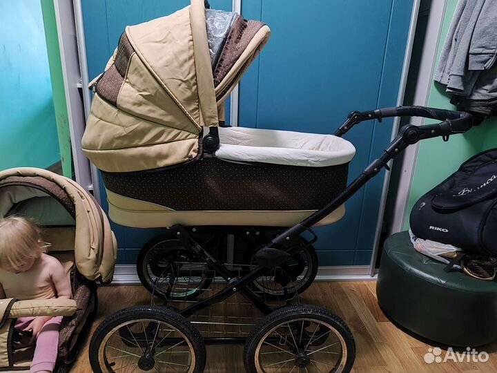 Коляска 2 в 1 riko blanca