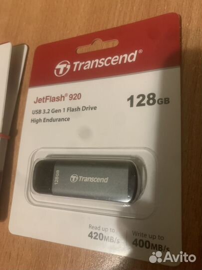 Флешка Transcend JetFlash 920 128 GB, серебристый