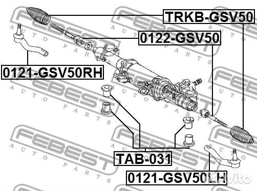 Втулка рулевой рейки toyota camry 01