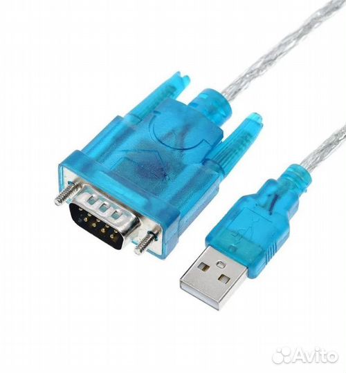 Кабель USB - COM/RS232, бирюзовый