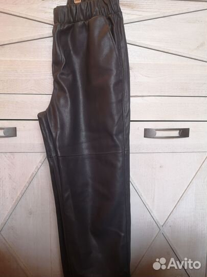 Кожаные брюки женские 46 48