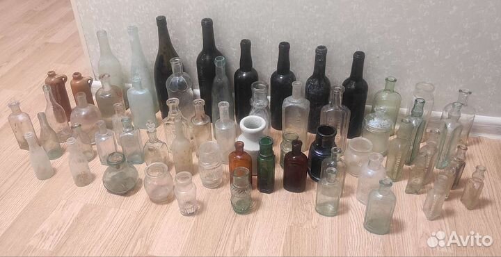 Бутылки стеклянные 19 век