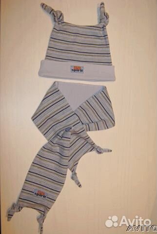 Комплект на весну/лето (шапочка и шарфик)