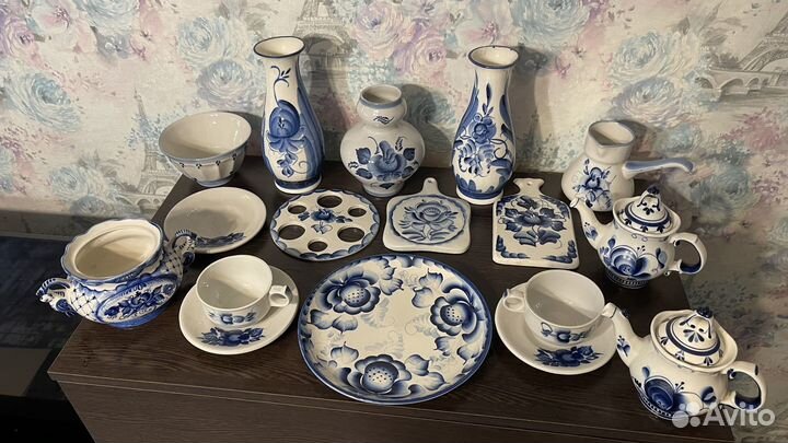 Гжель посуда набор СССР