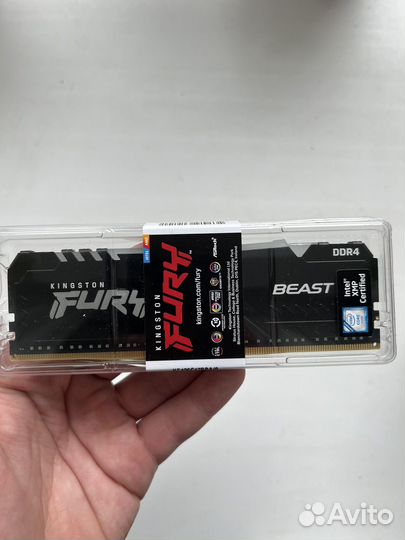 Новая Kingston Fury Beast ddr4 16Gb(2x8) 3600MHz