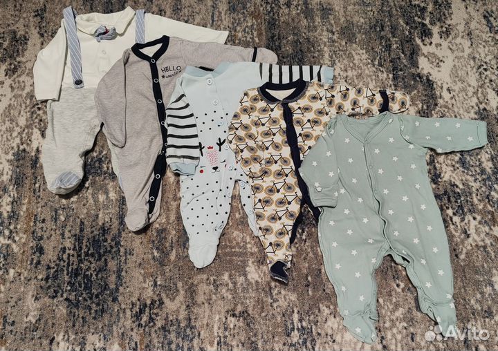 Детские слипы, боди, штаны (вещи пакетом)