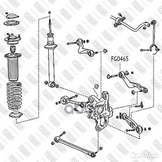 Сайлентблок lexus LS460/460L -12 задн.подв. fg0465