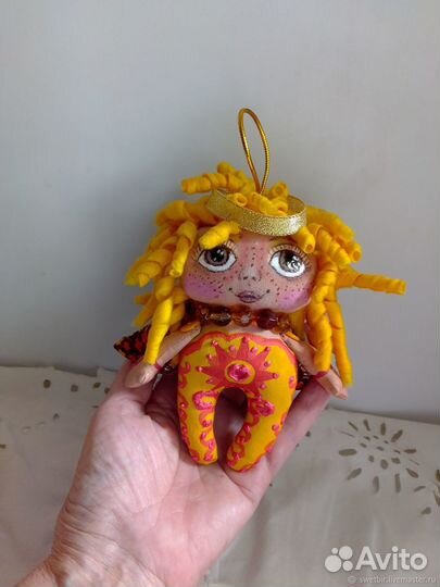 Ангел солнечный подарок кукла авторская