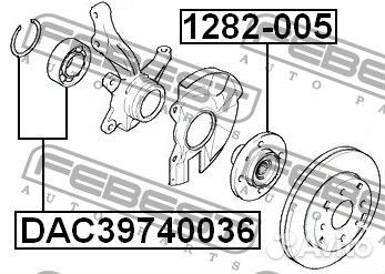 Подшипник ступичный передний 39x74x36x34