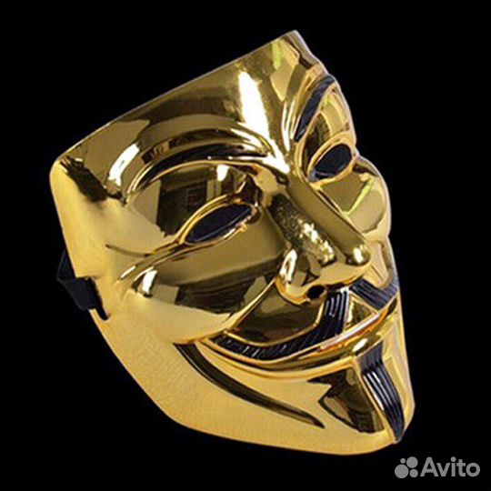 Маска Гая Фокса чёрная (Анонимуса)