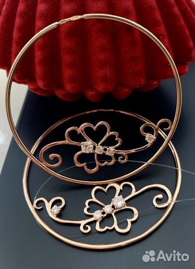 Золотые серьги конго