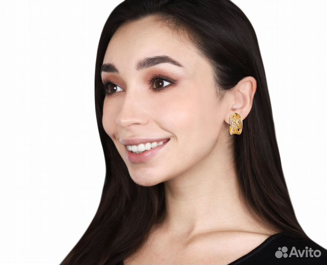 Золотые серьги Magerit Vitral