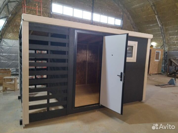 Хозблок с дровником, дровник, бытовка