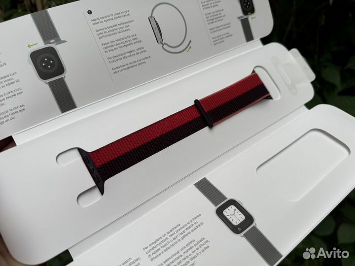 Ремешок Apple Watch 45mm Red Sport Loop