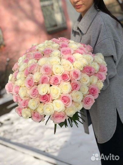 101 роза цветы с доставкой Армавир Новокубанск