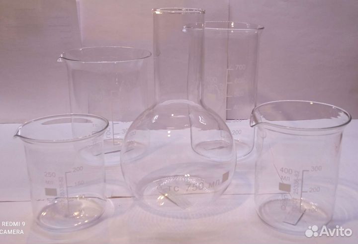 Лабораторные стаканы, колбы