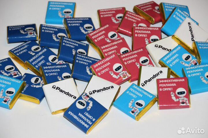 Шоколад с логотипом. Реклама на шоколадках