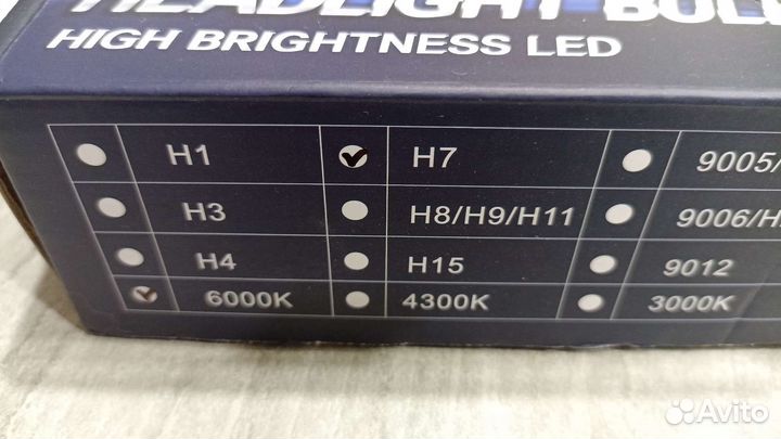 Светодиодные лампы H7 k5c mini 6000k