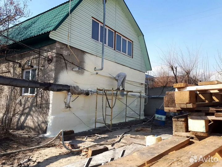 Теплоизоляция фасада пенополиуретаном пеной ппу