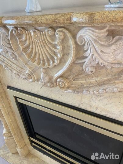 Камин электрический из итальянского мрамора