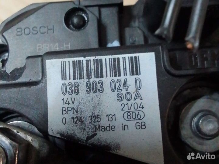 Генератор 038903024D VAG audi volkswagen skoda