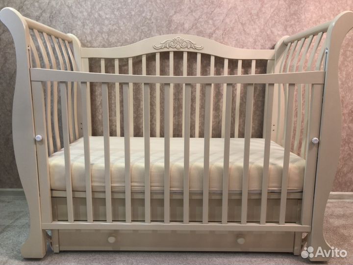 Кроватка детская + ортопедический матрас+бортики