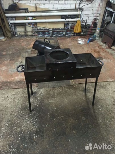 Мангал с коптильней