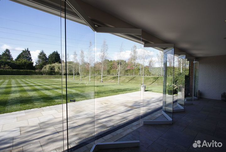 Безрамное остекление гармошка