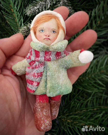 Ватные елочные игрушки