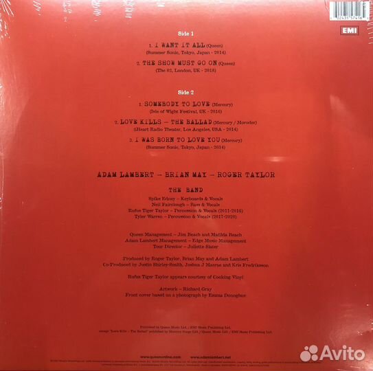 Винил queen + adam lambert Live Around The World