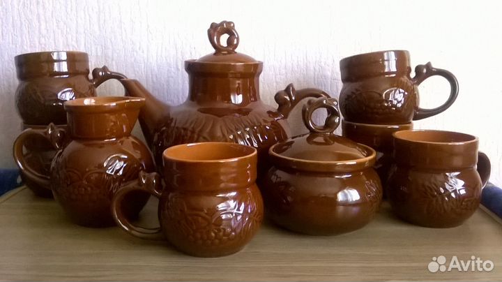 Глиняный чайный сервиз/набор СССР