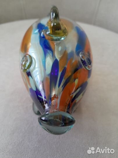 Рыбка из гутного стекла СССР