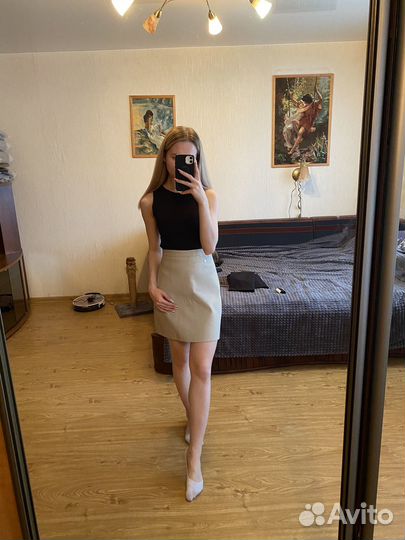 Кожаная юбка